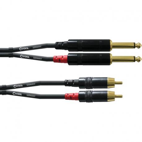 Cordial - Câble Audio 2 jacks m./2 RCA - 3m