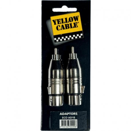 Yellow Cable - Adaptateur RCA mâle/XLR femelle (Vendu par 2 pièces)