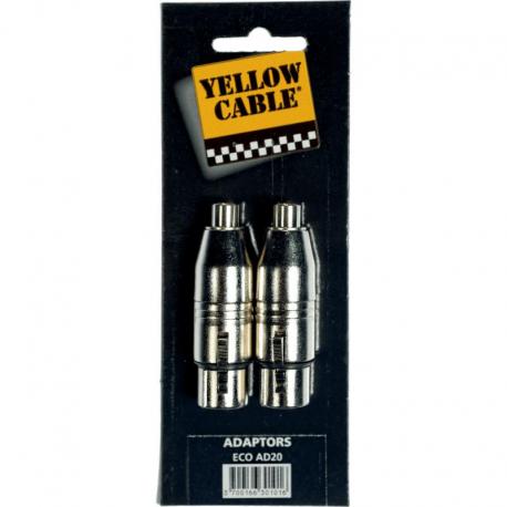 Yellow Cable - Adaptateur RCA femelle/XLR femelle (Vendu par 2 pièces)