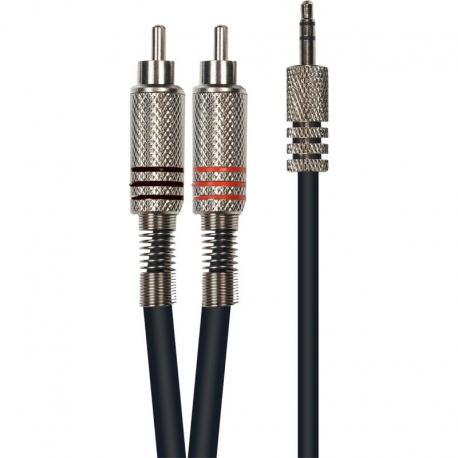 Yellow Cable - Cable Audio Mini j. stéréo mâle/2RCA mâle 3m