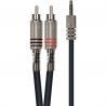 Yellow Cable - Cable Audio Mini j. stéréo mâle/2RCA mâle 3m