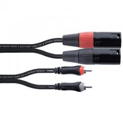Cordial - Câble audio 2 RCA/2 XLR mâles - 3m