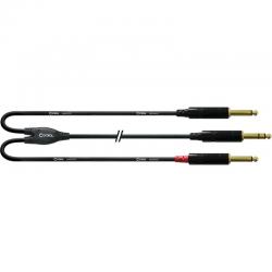 Cordial - Cable Bretelle Jack mâle/2 J. mono m. - 3m