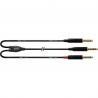 Cordial - Cable Bretelle Jack mâle/2 J. mono m. - 3m