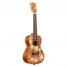 Kala - Ukulélé Gardenia Mahogany, Concert, livré avec housse motif Voyage