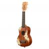 Kala - Hibiscus Mahogany, Soprano, livré avec housse motif Voyage