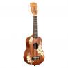 Kala - Hibiscus Mahogany, Soprano, livré avec housse motif Voyage