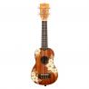 Kala - Hibiscus Mahogany, Soprano, livré avec housse motif Voyage