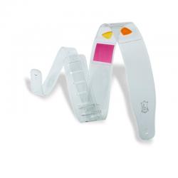 Levy's - Sangle 6,4 cm, vinyle transparent avec poche personnalisable - Clear