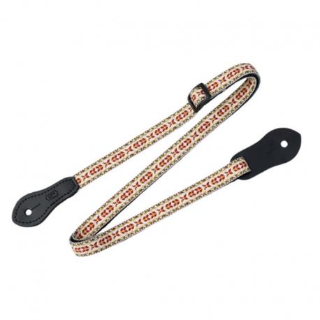 Levy's - Sangle 1,27 cm, jacquard pour ukulele ou mandolin, embout cuir - Design 001