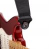 D'Addario - Sangle en cuir Comfort Auto Lock pour guitare, Noir