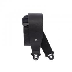 D'Addario - Sangle en cuir Comfort Auto Lock pour guitare, Noir