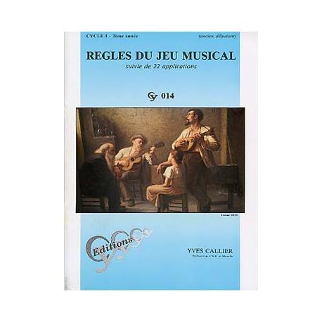 Regles Du Jeu Musical Cycle 1 – 2ème Annee Cy014 CALLIER YVES