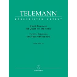 12 Fantasien Für Querflöte Ohne Bass TELEMANN GEORG PHILIPP