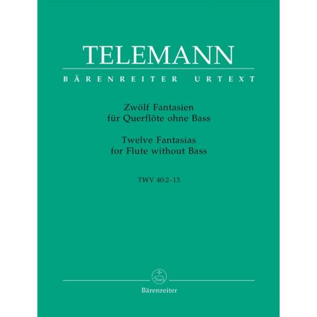 12 Fantasien Für Querflöte Ohne Bass TELEMANN GEORG PHILIPP