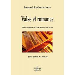 Valse Et Romance Pour Piano A 4 Mains RACHMANINOV SERGEI