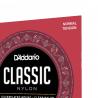 Cordes d'étude pour guitare classique 3/4 D'Addario EJ27N en nylon, tension normale
