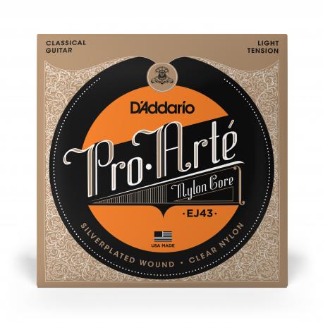 D'Addario Cordes en nylon pour guitare classique D'Addario Pro-Arte EJ43, Light