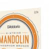 D'Addario Cordes pour mandoline D'Addario J74, bronze phosphoreux, Medium, 11-40