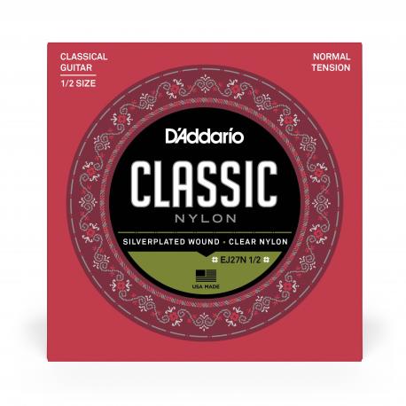 D'Addario Cordes d'étude pour guitare classique 1/2 D'Addario EJ27N, Normal