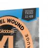 D'Addario Cordes en nickel pour guitare électrique D'Addario EXL115, Medium/Blues-Jazz Rock, 3ème corde avec filet, 11-49
