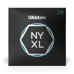 Cordes pour guitare électrique D'Addario NYXL1152 filet nickel, aiguës Medium / graves Heavy, 11-52