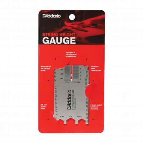 Règle pour mesurer et ajuster l'action des cordes D'Addario