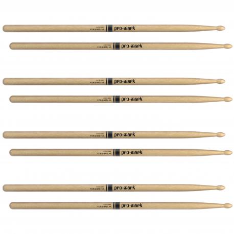 ProMark - Baguettes Classic Forward 5A Hickory, Olive Ovale, lot de 4 paires