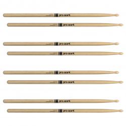 ProMark - Baguettes Classic Forward 7A Hickory, Olive Ovale, lot de 4 paires