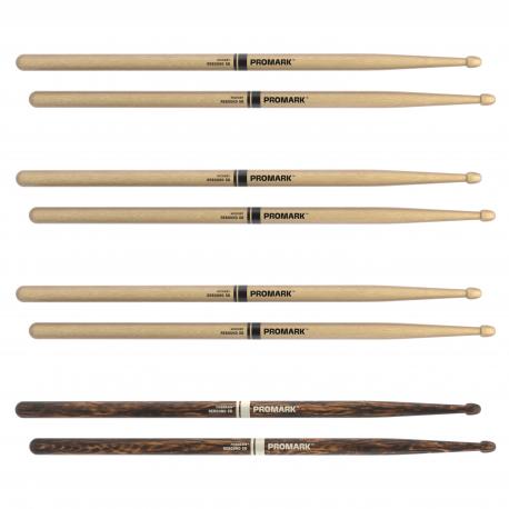 ProMark - Baguettes avec olive Acorn en hickory Rebound 5B FireGrain, lot de 4&nbsp;paires