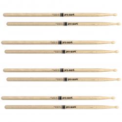 ProMark - Baguettes Classic Attack 5A Chêne Shira Kashi, Olive Ovale, lot de 4 paires