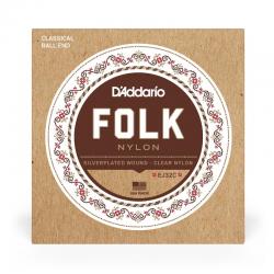 D'Addario - Cordes Nylon Folk EJ32C, extrémité à boule