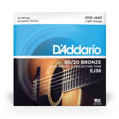 D'ADDARIO EJ36 - 12-STRING LIGHT 10-47