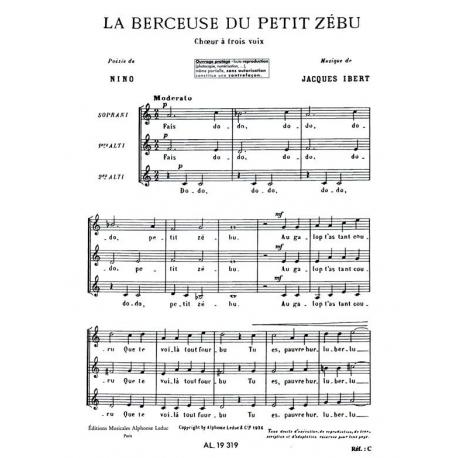 Berceuse Du Petit Zebu IBERT JACQUES