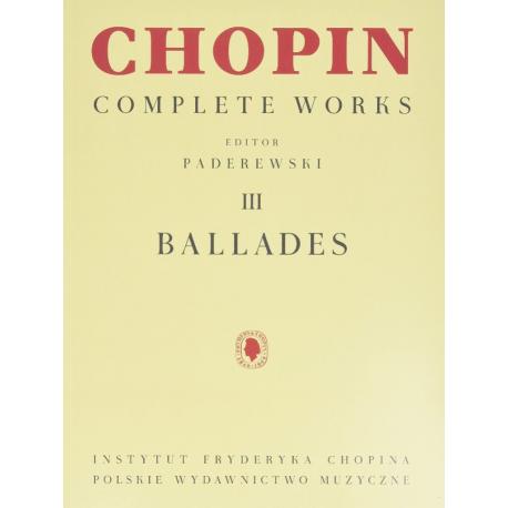 Ballades CHOPIN FREDERIC / PADEREWSKI