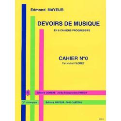 Devoirs De Musique Cahier 0 MAYEUR E.