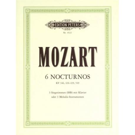 6 Nocturnes K.346, K.436-9, 549 (It./Ger.) MOZART WOLFGANG AMADEUS