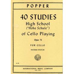High School Of Cello Playing Op. 73 POPPER DAVID