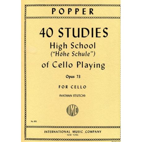 High School Of Cello Playing Op. 73 POPPER DAVID