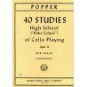 High School Of Cello Playing Op. 73 POPPER DAVID