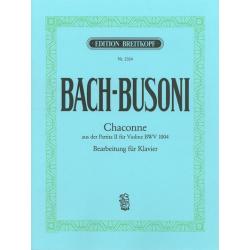 Chaconne D-Moll Aus Bwv 1004 BACH JOHANN SEBASTIAN