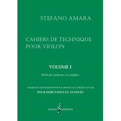 Cahiers de technique pour violon – Volume I AMARA STEFANO