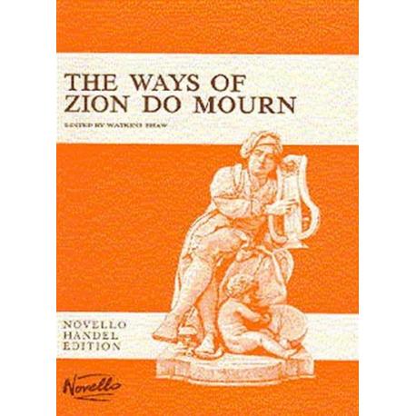Ways Of Zion Do Mourn Vocal Score HAENDEL GEORG FRIEDRICH