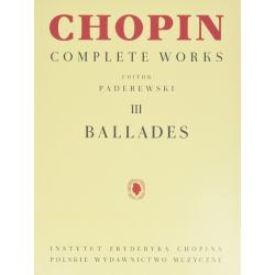 Ballades CHOPIN FREDERIC / PADEREWSKI