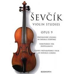 Violin Studies Op. 9 Etudes Prep. Doubles Cordes SEVCIK OTAKAR