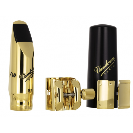 Vandoren Bec V16 métal saxo soprano S7, lig. Optimum + couvre-bec