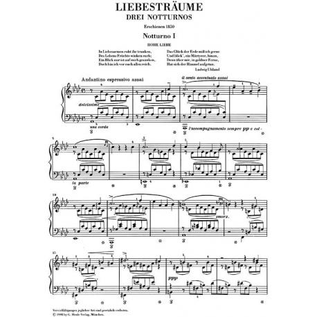 Liebesträume’, 3 Notturnos (Rêves d’amour) LISZT FRANZ