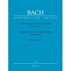 Three Sonatas and Three Partitas for Solo Violin BWV 1001-1006 BACH JOHANN SEBASTIAN
