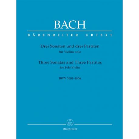 Three Sonatas and Three Partitas for Solo Violin BWV 1001-1006 BACH JOHANN SEBASTIAN