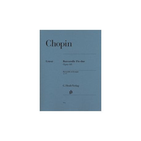 Barcarolle Fa Dièse Majeur Op. 60 CHOPIN FREDERIC